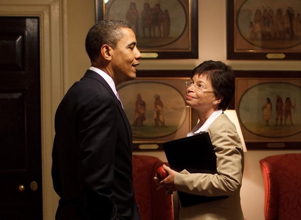 President Obama with Valerie Jarrett