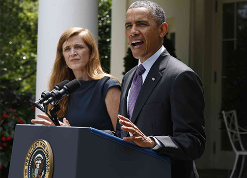 President Obama nominating Samantha Power as next U.N. ambassador / AP
