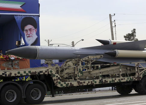 A missile on display at an Iranian Army parade / AP