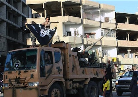 Fighters from ISIL during a parade in Syria
