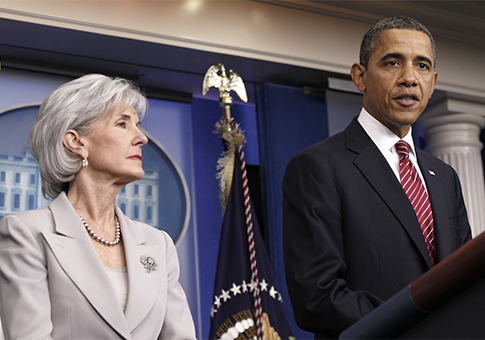 President Obama, Kathleen Sebelius /AP