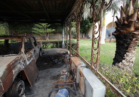 Burnt consulate in Benghazi, Libya