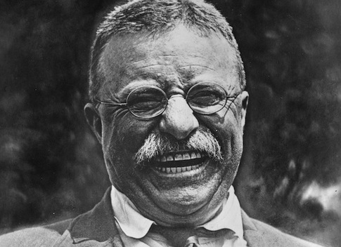 Theodore Roosevelt laughing