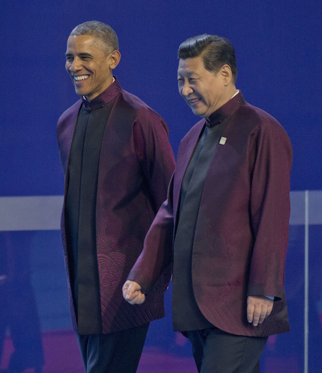 Obama and Chinese "president" Xi Jinping. (AP)