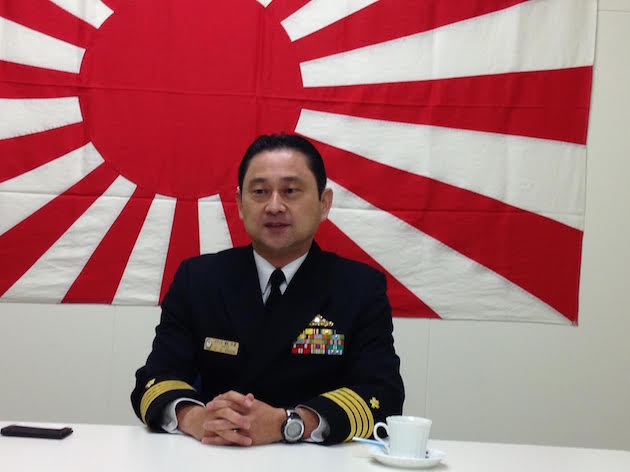 Japan Maritime Self Defense Forces Capt. Yasuhiro Sato commander of the Aegis missile defense destroyer JS Kirishima