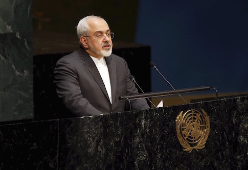 Iranian Foreign Minister Mohammad Javad Zarif speaks at the United Nations during the Opening Meeting of the 2015 Review Conference of the Parties to the Treaty on the Non-Proliferation of Nuclear Weapons (NPT) in New York