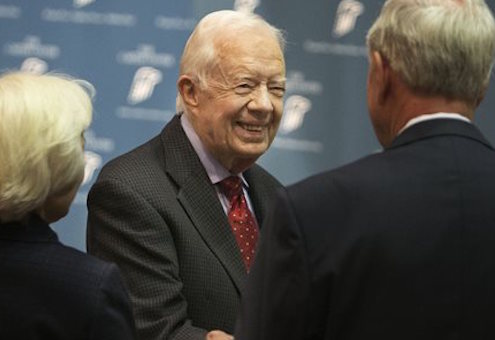Jimmy Carter before press conference Thursday