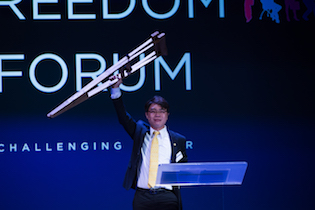 Ji Seong-ho at the Oslo Freedom Forum