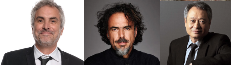 (From l. to r.) Alfonso Cuaron, Alejandro G. Inarritu, and Ang Lee