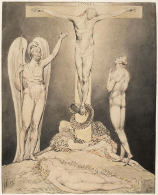 "Michael Foretells the Crucifixion" by William Blake