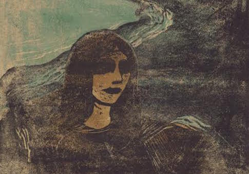 Girl's Head Against the Shore by Edvard Munch, 1899