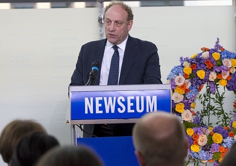 Michael Oreskes, senior vice president of news and editorial director of National Public Radio (NPR), speaks during the rededication of the Journalists Memorial at the Newseum in Washington, DC, June 5, 2017 / Getty Images