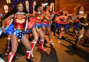 The 44th Annual Village Halloween Parade goes on as planned hours after a terrorist attack in NYC. (Photo by Dia Dipasupil/ Getty Images)
