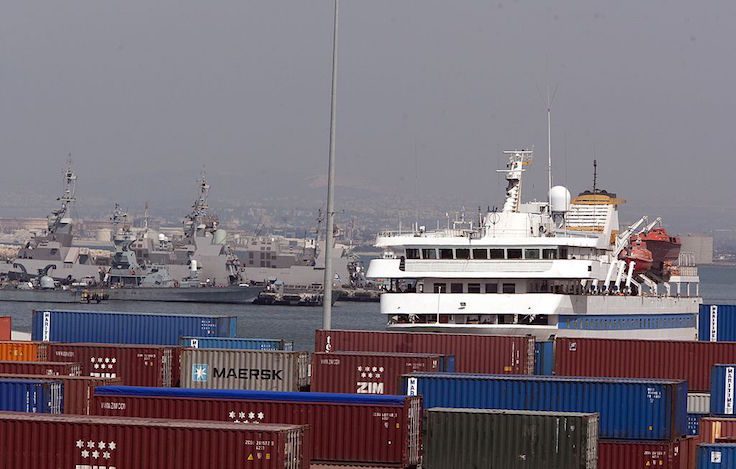 Turkish ship Mavi Marmara is seen docked at the port in Haifa on August 5, 2010