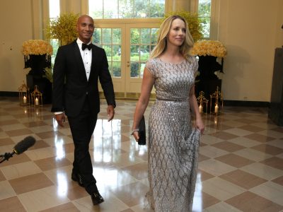 Laurene Powell Jobs and former Washington mayor Adrian Fenty