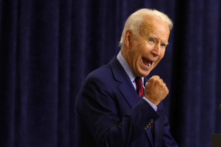 Democratic Presidential Nominee Joe Biden Speaks In Wilmington, Delaware