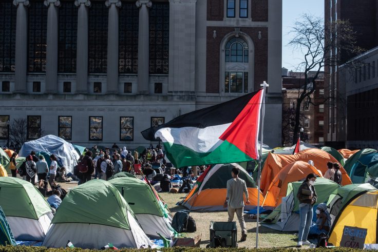 Pro Palestinian Protests Continue at Columbia University in New York C 2 1