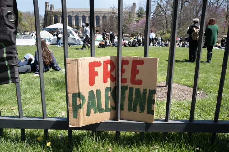 Pro Palestinian Protestors Rally at Northwestern University