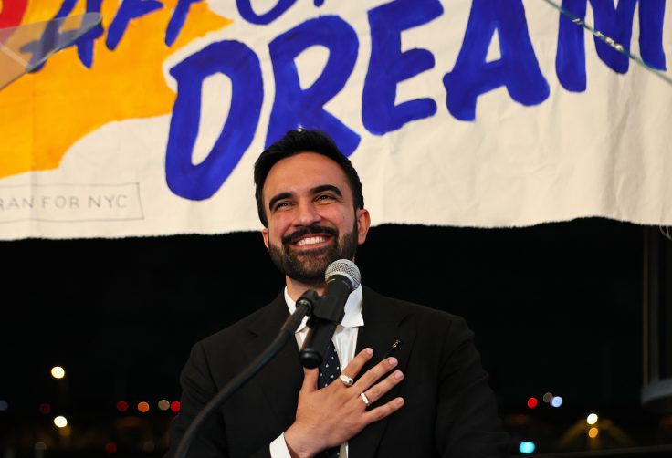 Mayoral Candidate For New York Zohran Mamdani Holds Primary Election N