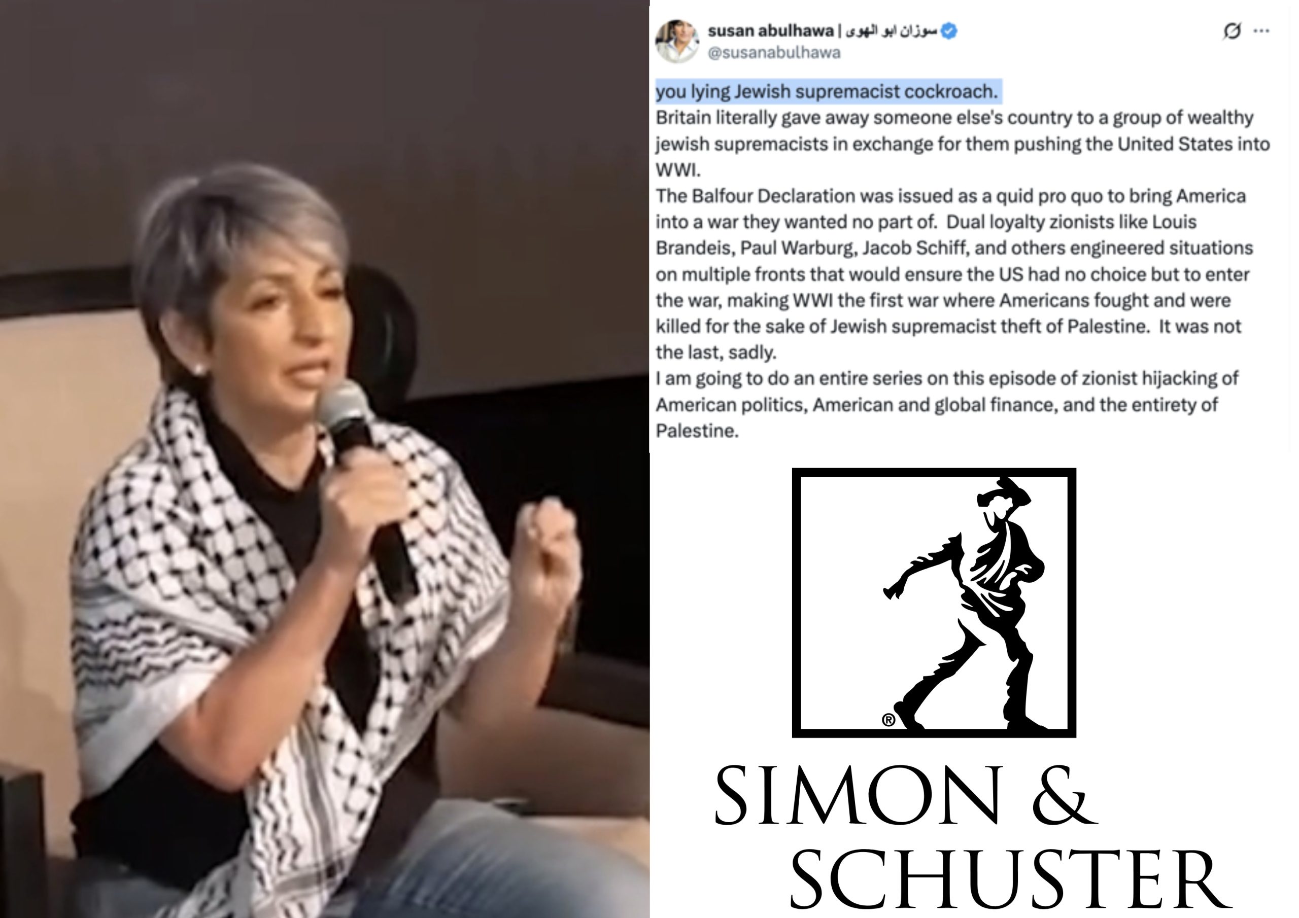 Simon & Schuster Gives Book Deal to Palestinian Writer Who Calls Jews ‘Ghouls,’ ‘Cockroaches’ and ‘Demons’: Publisher Praises Her ‘Lyrical’ Books