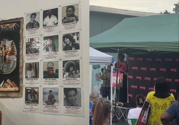 EXCLUSIVE: Socialist Senate Nominee Angie Nixon's 'Cafe Resistance' Features Wall Glorifying Black Power Militants—Including Convicted Cop-Killers